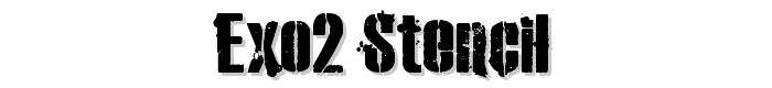 eXO2 Stencil font